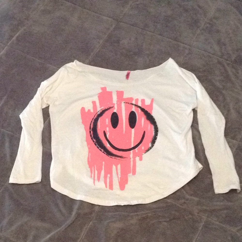 Smiley Face White Long Sleeve